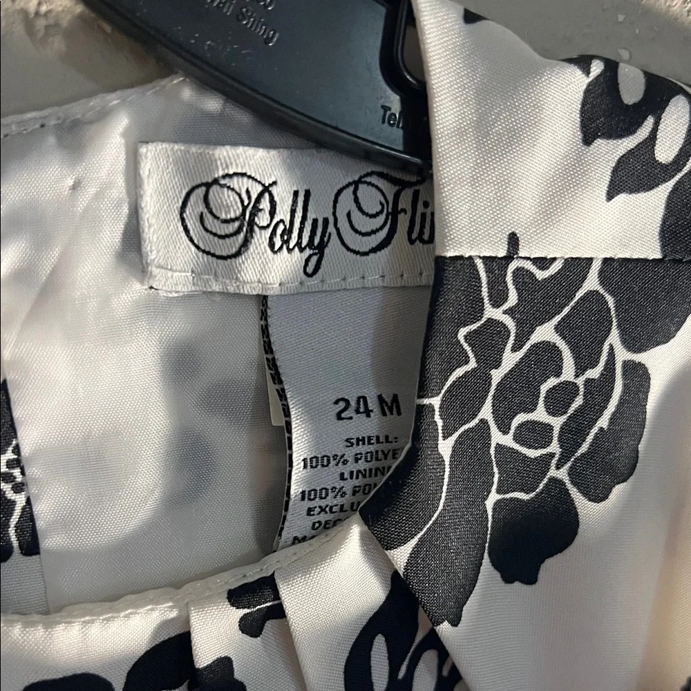 Polly Flinders Black and White Floral Dress